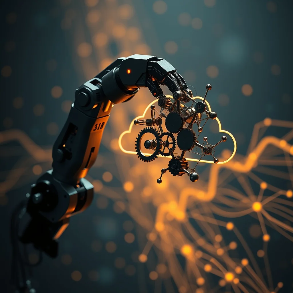 Editorial illustration: AlphaEvolve available through Google Cloud, first industrial results