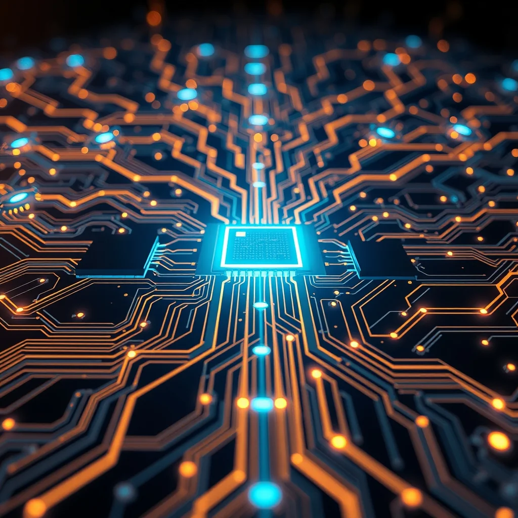 Editorial illustration of speculative decoding — draft model proposes tokens, target model verifies them in parallel