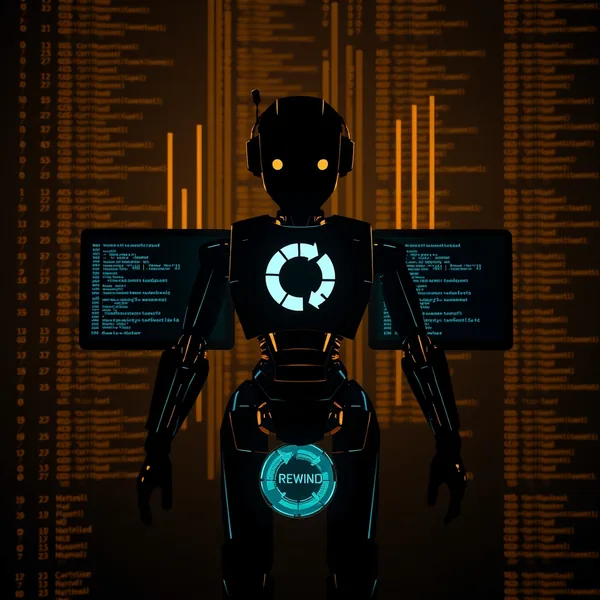 Editorial illustration: Claude Code terminal sa novim hook ikonama i rewind kontrolama.