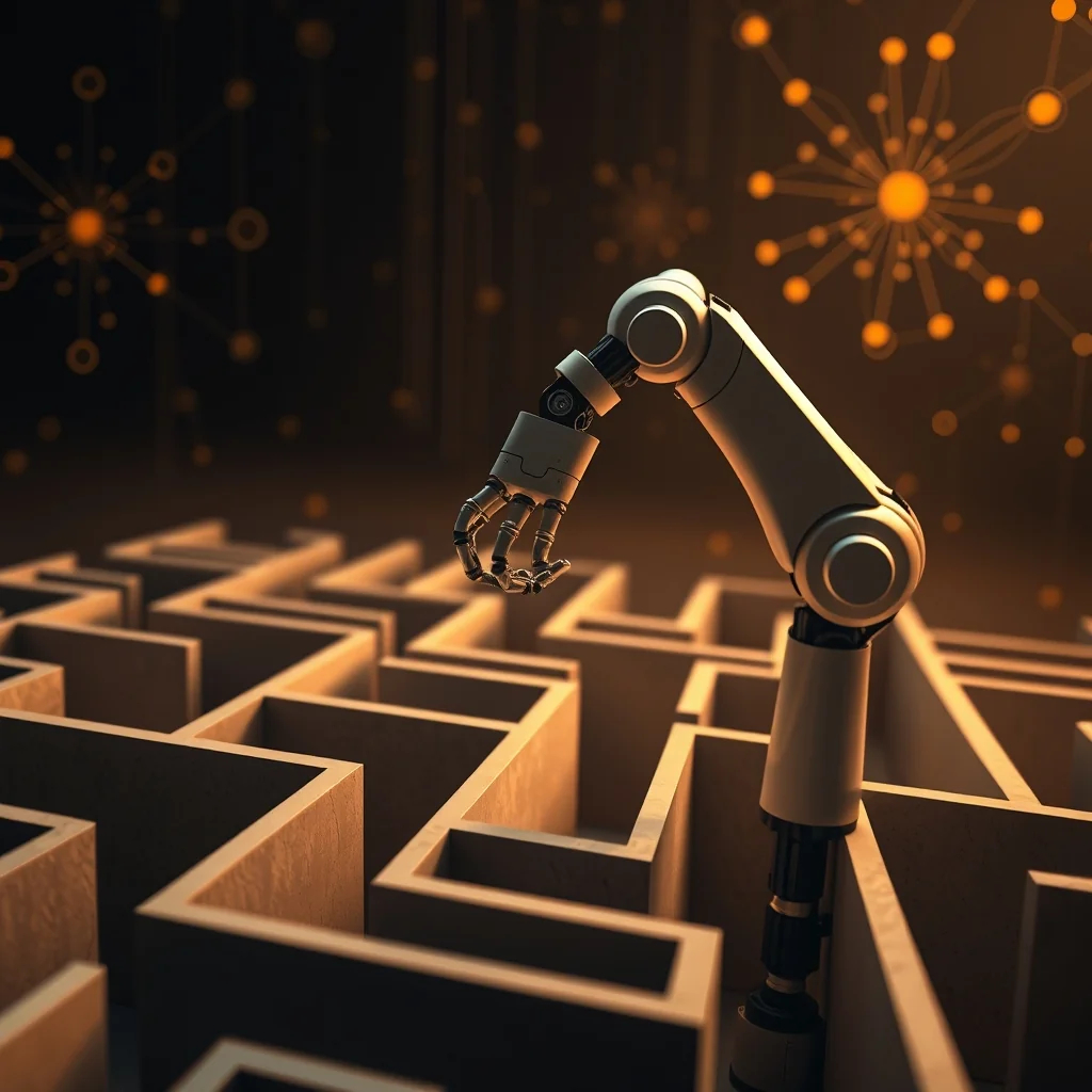 Editorial illustration: 2605.06642: StraTA — agentic RL with hierarchical GRPO achieves 93.1% on ALFWorld