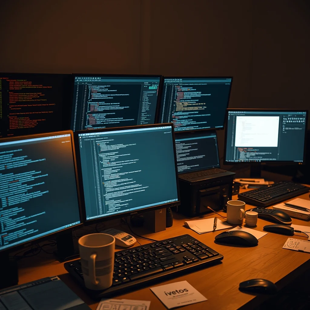 Editorial illustration: an AI agent writing code for payment system integration