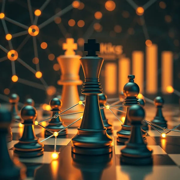 Editorial illustration: parallel reasoning branches with pairwise judging symbols and Elo rating.