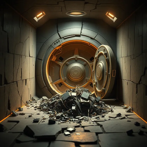 Editorial illustration: LLM agent memory store with dormant adversarial tokens and wake-up trigger icons.
