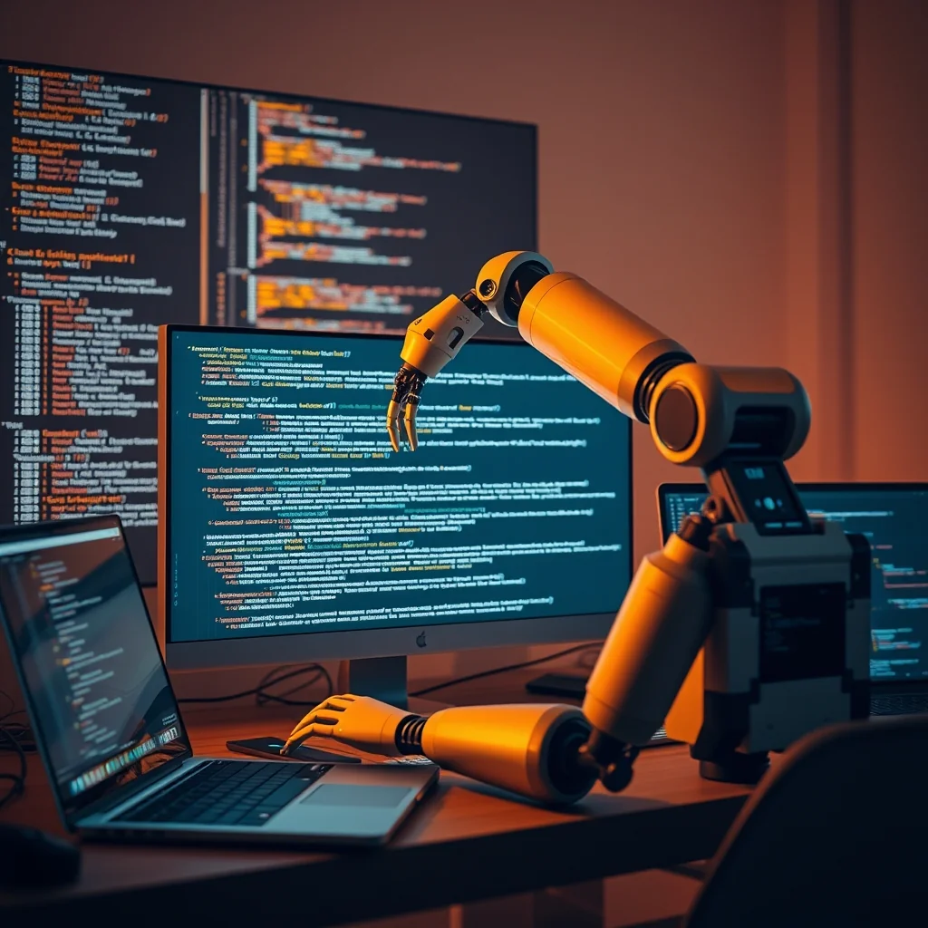 Editorial illustration: AI agent — agenti