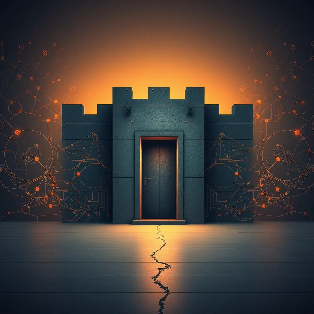 Redaktionelle Illustration: Schema eines Backdoor-Angriffs, der in ein neuronales Netz eingebettet ist und für Prüfer unsichtbar bleibt