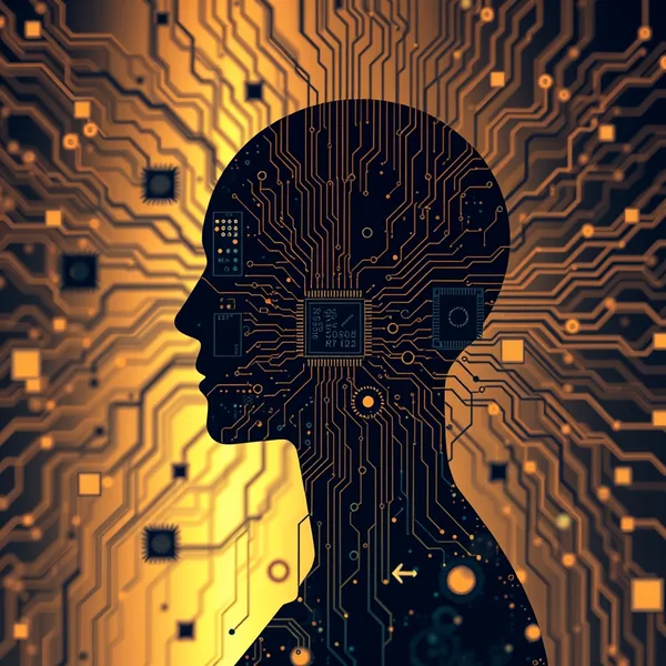 Editorial illustration: AI agent — agenti