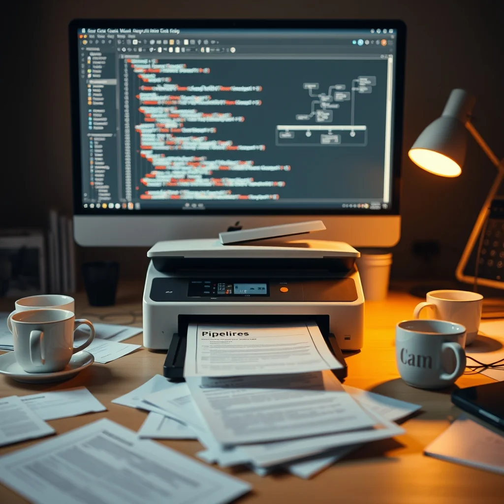 Redaktionelle Illustration: Nova 2 Lite und Claude — kostenoptimierte Pipeline zur Verarbeitung gescannter Dokumente, ohne Text und Gesichter