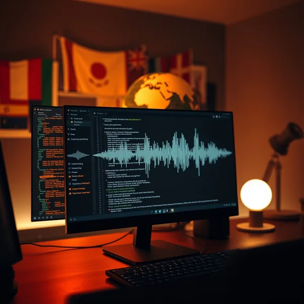 Editorial illustration: AI u praksi — praksa