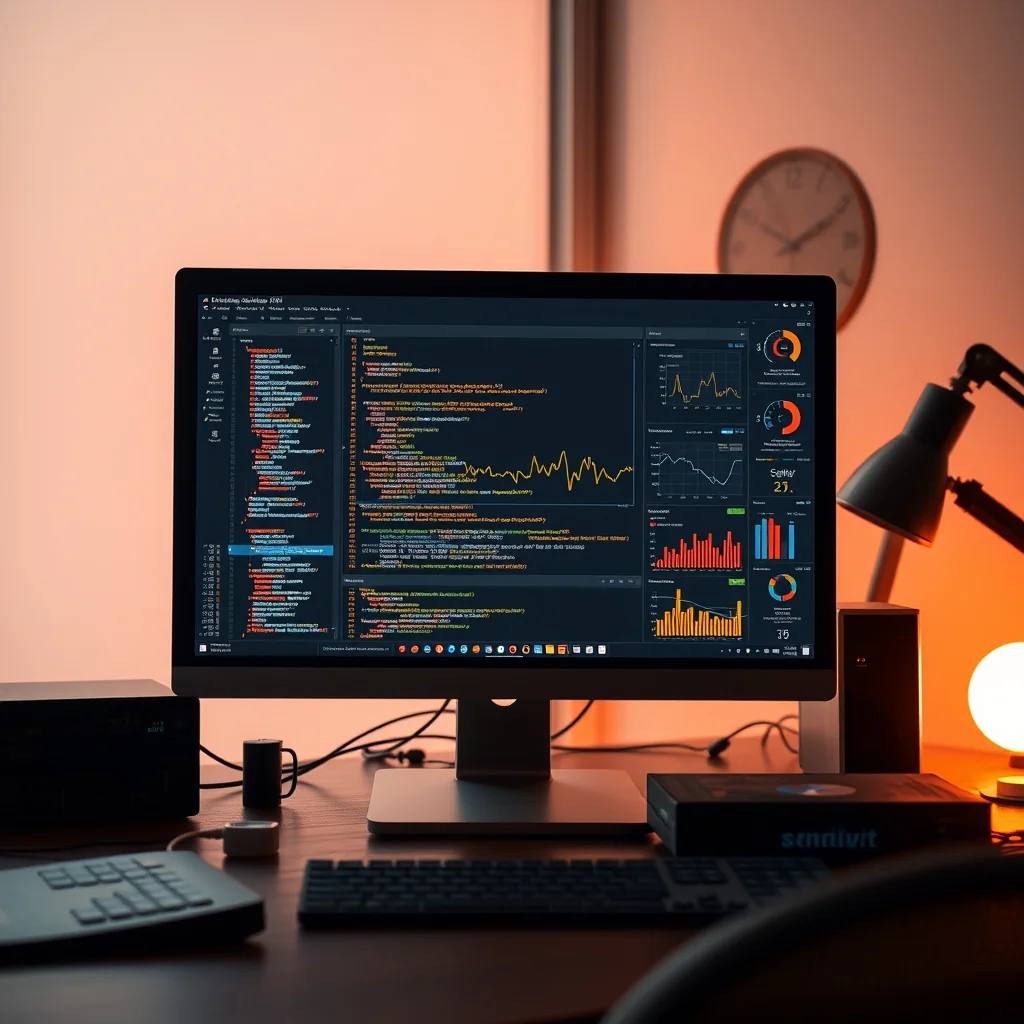 Redaktionelle Illustration: Überwachungs-Dashboard mit Latenz- und Token-Durchsatz-Graphen