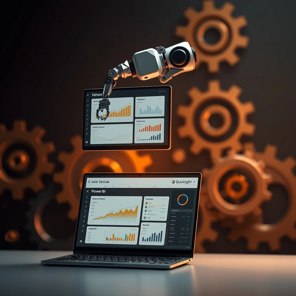 Editorial illustration: BI dashboard u prijelazu kroz AWS oblak agenata