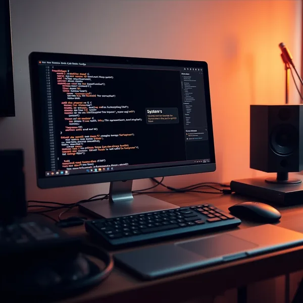 Terminal window with code and a security lock icon next to the command line