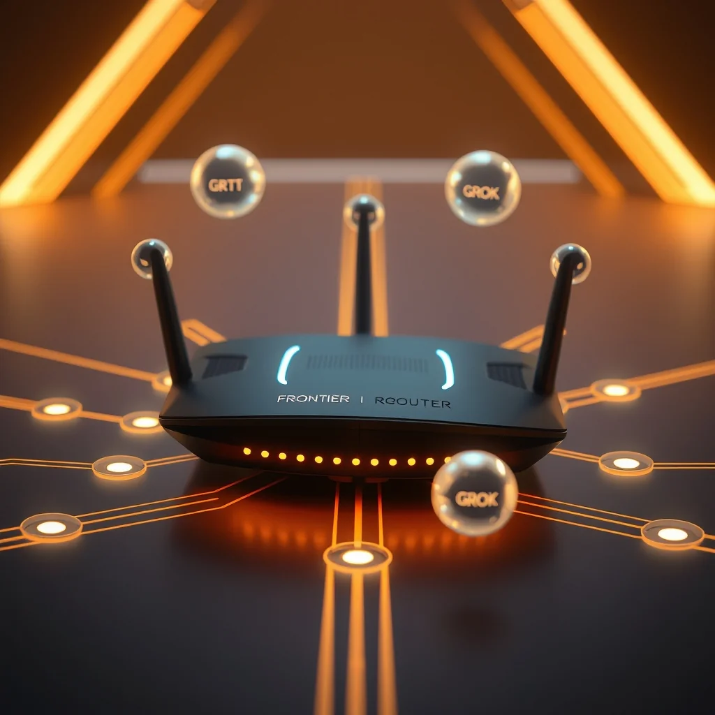 AI 요청을 Intelligence, Balance, Cost 모델로 라우팅하는 Cursor Router 시스템 다이어그램
