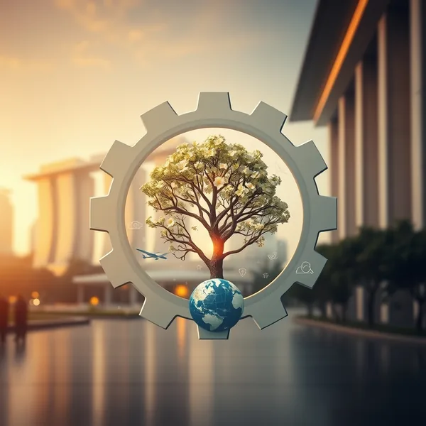 Editorial illustration: Google DeepMind unterzeichnet nationale KI-Partnerschaft mit der singapurischen Regierung