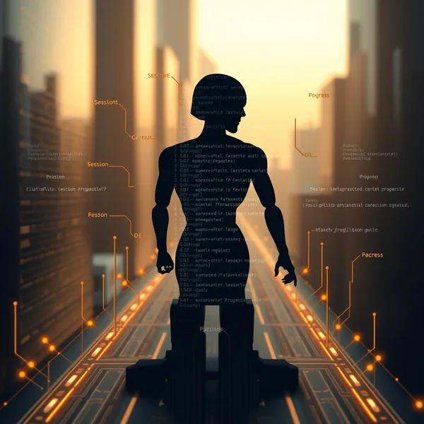 Editorial illustration: AI agent — agenti