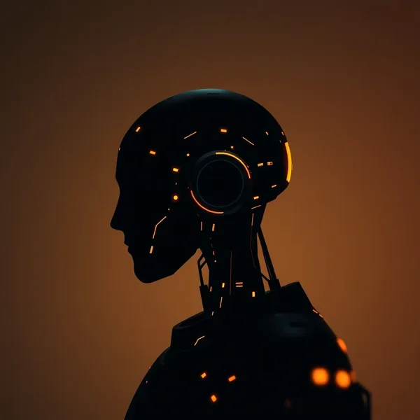 Editorial illustration: a coordinated swarm of AI agents in software development, abstract network visualization