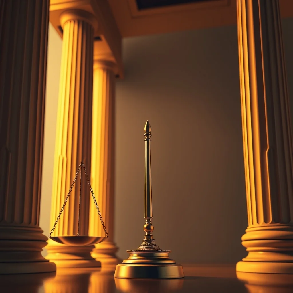 Stilisierte Darstellung eines EU-Regulierungsrahmens in Form von Schichten mit Sternen und Compliance-Symbolen, verbunden mit einer LangSmith-Dashboard-Tracing-Ansicht.