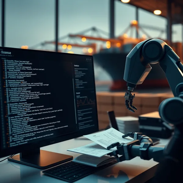 Editorialna ilustracija: Microsoft, ANZ, HSBC i Lloyds predstavili AI agent za trade finance — automatizirana obrada MT7