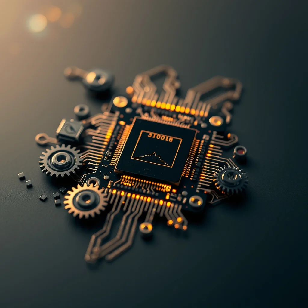 Editorial illustration: NVIDIA Blackwell GB300 NVL72 chip with a graphical efficiency comparison against the previous Hopper generation