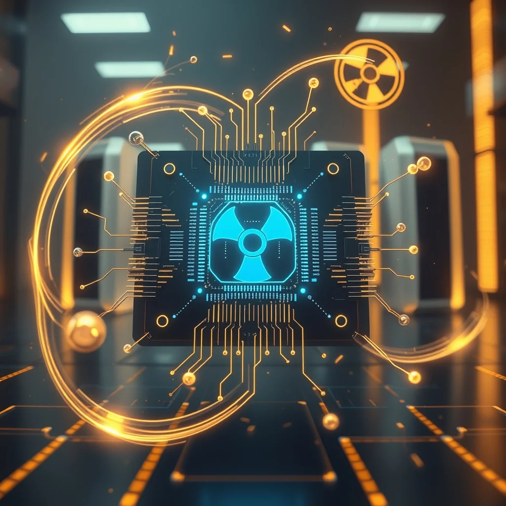 Editorial illustration: NVIDIA Vera CPU procesorski čip i shema superračunala u istraživačkom laboratoriju