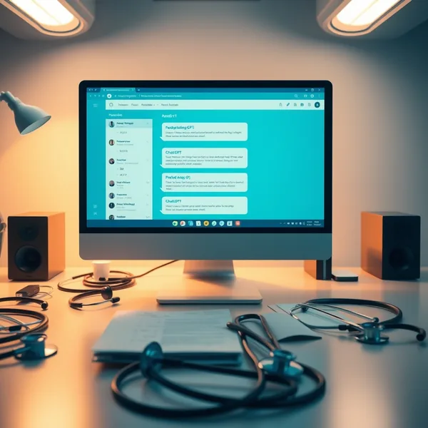 Editorial illustration: AI in practice — praksa