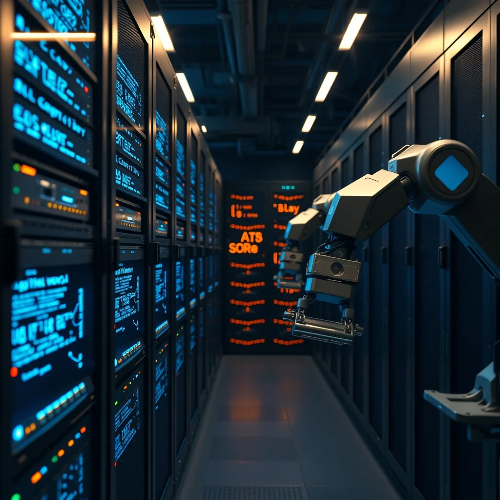 에디토리얼 일러스트: OpenAI 로고 심볼이 AWS 클라우드 아이콘과 결합하여 엔터프라이즈 배포 확장을 나타냄