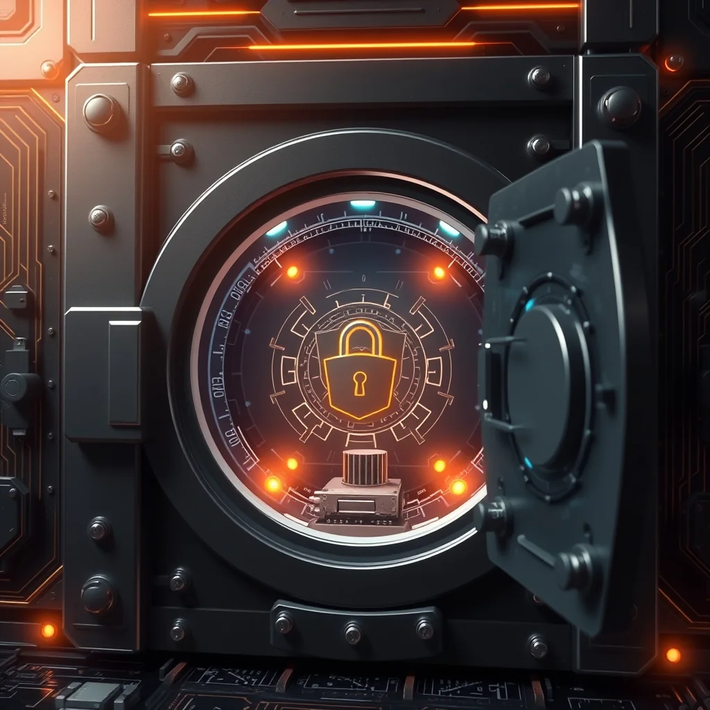 Editorial illustration: AI security — sigurnost