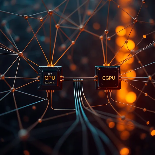 편집 일러스트: gRPC 네트워크로 GPU를 연결하는 독립적인 CPU 게이트웨이 레이어가 있는 서버 랙
