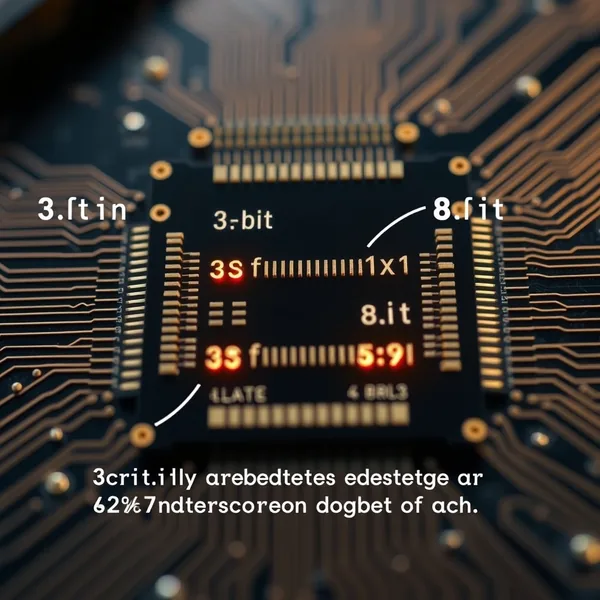 Editorial illustration: TurboQuant-Studie zeigt FP8 bleibt superior für KV-Cache — 3bit-nc fällt ~20 pp